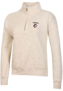 Gear for Sports Northeastern Huskies Womens Oatmeal Big Cotton 1/4 Zip Pullover