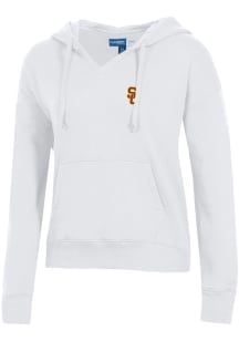 Gear for Sports USC Trojans Womens White Big Cotton Hooded Sweatshirt