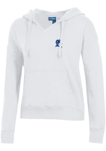 Gear for Sports Duke Blue Devils Womens White Big Cotton Hooded Sweatshirt