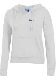 Gear for Sports NYU Violets Womens Grey Big Cotton Hooded Sweatshirt