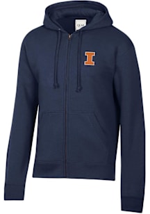 Mens Illinois Fighting Illini Navy Blue Gear for Sports Big Cotton Long Sleeve Full Zip Jacket