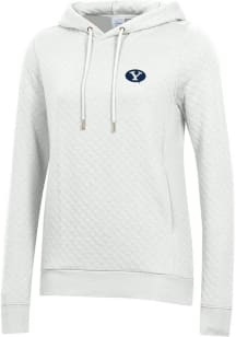 Gear for Sports BYU Cougars Womens White Relaxed Quilted Hooded Sweatshirt