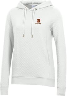 Gear for Sports Brown Bears Womens White Relaxed Quilted Hooded Sweatshirt