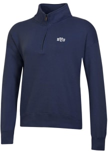 Gear for Sports BYU Cougars Womens Blue Big Cotton 1/4 Zip Pullover