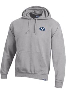 Gear for Sports BYU Cougars Mens Grey Big Cotton Long Sleeve Hoodie