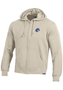 Gear for Sports Boise State Broncos Mens Oatmeal Big Cotton Long Sleeve Full Zip Jacket