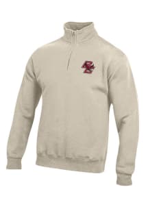 Gear for Sports Boston College Eagles Mens Oatmeal Big Cotton Long Sleeve 1/4 Zip Pullover