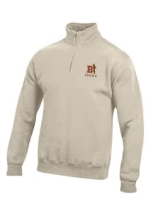 Gear for Sports Brown Bears Mens Oatmeal Big Cotton Long Sleeve 1/4 Zip Pullover