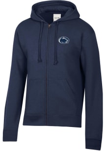 Mens Penn State Nittany Lions Navy Blue Gear for Sports Big Cotton Long Sleeve Full Zip Jacket