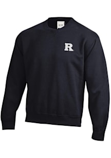 Gear for Sports Rutgers Scarlet Knights Mens Black Logo Big Cotton Long Sleeve Crew Sweatshirt