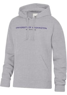 Mens Washington Huskies Grey Gear for Sports Big Cotton Hooded Sweatshirt