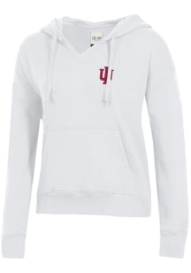 Womens Indiana Hoosiers White Gear for Sports Big Cotton Hooded Sweatshirt