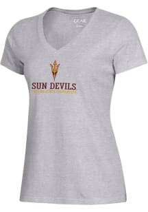 Gear for Sports Arizona State Sun Devils Womens Grey Mia Short Sleeve T-Shirt