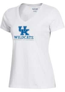 Gear for Sports Kentucky Wildcats Womens White Mia Short Sleeve T-Shirt