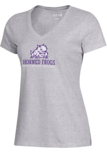 Gear for Sports TCU Horned Frogs Womens Grey Mia Short Sleeve T-Shirt