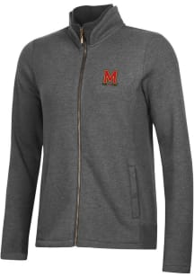 Womens Maryland Terrapins Grey Gear for Sports Relaxed Luxe Long Sleeve Full Zip Jacket