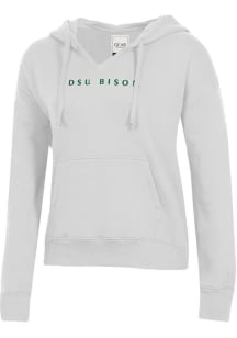 Gear for Sports North Dakota State Bison Womens White Big Cotton Hooded Sweatshirt