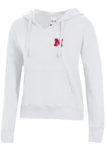Womens Nebraska Cornhuskers White Gear for Sports Big Cotton Hooded Sweatshirt