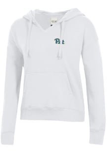 Womens Pitt Panthers White Gear for Sports Big Cotton Hooded Sweatshirt