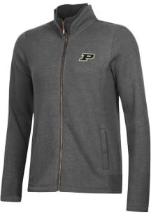 Womens Purdue Boilermakers Grey Gear for Sports Relaxed Luxe Long Sleeve Full Zip Jacket