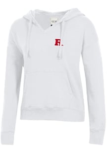 Gear for Sports Rutgers Scarlet Knights Womens White Big Cotton Hooded Sweatshirt