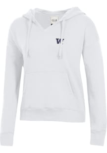 Womens Washington Huskies White Gear for Sports Big Cotton Hooded Sweatshirt