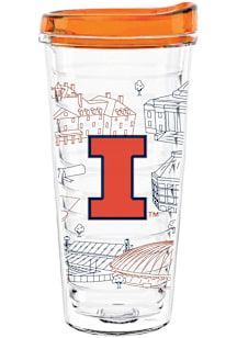Illinois Fighting Illini 22oz Plastic Tumbler - White