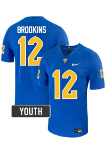 Cruce Brookins Nike Youth Blue Pitt Panthers NIL Name And Number Football Jersey Jersey