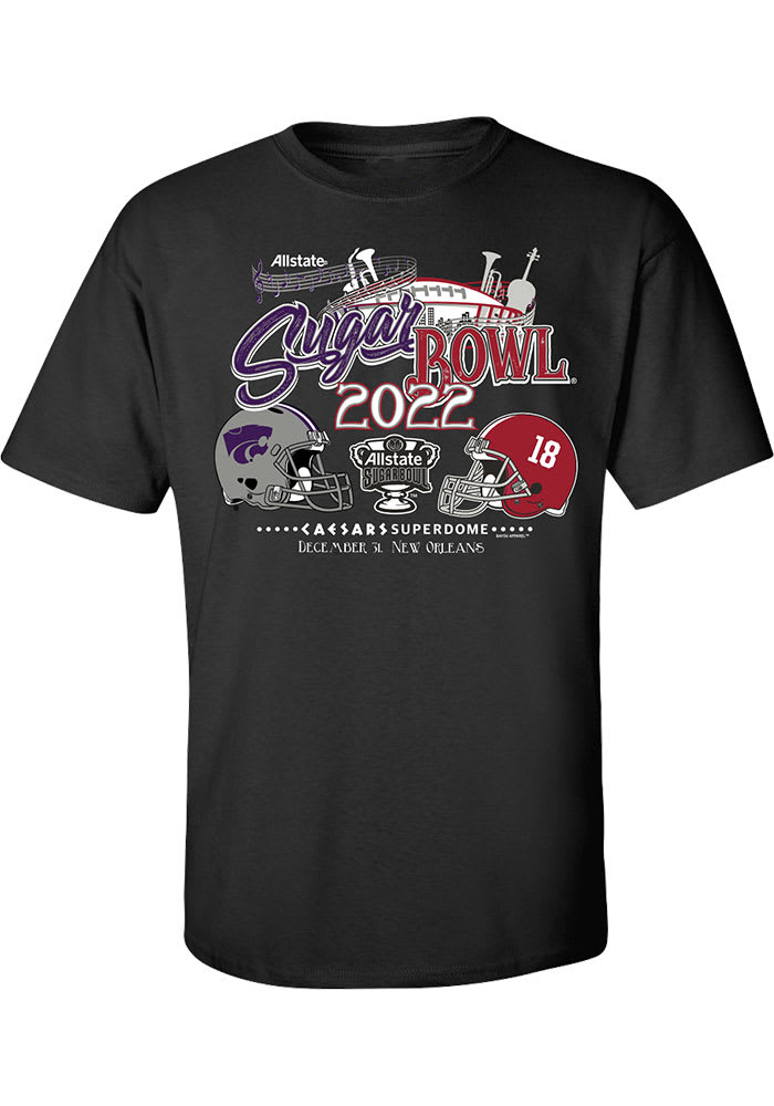 K-State Wildcats Black 2022 Sugar Bowl Bound Short Sleeve T Shirt