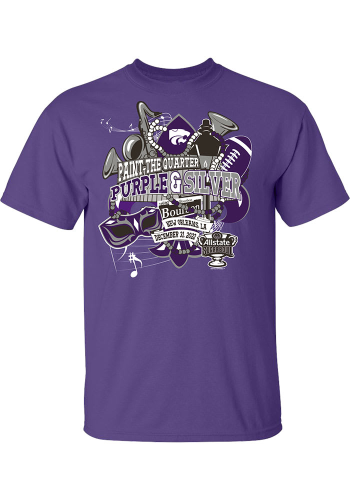 K-State Wildcats Purple 2022 Sugar Bowl Bound Short Sleeve T Shirt