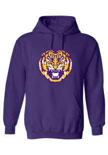 LSU Tigers Mens Purple Vault Logo Long Sleeve Hoodie