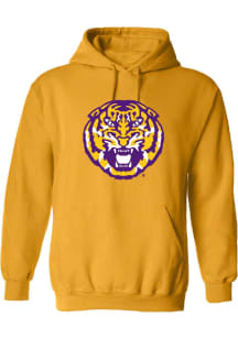 LSU Tigers Mens Gold Vault Logo Long Sleeve Hoodie