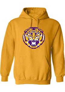 LSU Tigers Mens Gold Vault Logo Long Sleeve Hoodie