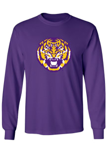 LSU Tigers Purple Vault Logo Long Sleeve T Shirt