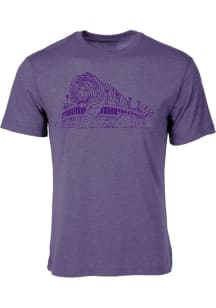 LSU Tigers Purple Stadium Tiger Short Sleeve Fashion T Shirt