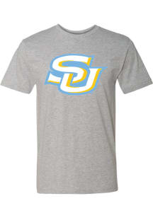 Southern University Jaguars Grey Interlocking Logo Soft Short Sleeve Fashion T Shirt