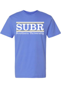 Southern University Jaguars Light Blue SUBR Soft Short Sleeve Fashion T Shirt