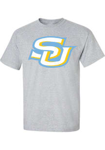 Southern University Jaguars Grey Interlocking Logo Short Sleeve T Shirt