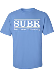 Southern University Jaguars Light Blue SUBR Short Sleeve T Shirt