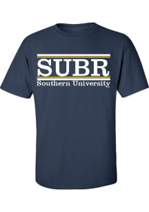 Southern University Jaguars Navy Blue SUBR Short Sleeve T Shirt