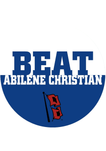 Navy Blue Tulsa Golden Hurricane BEAT Abilene Christian 3&quot; Button