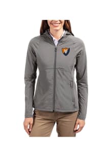 Womens Illinois Fighting Illini Graphite Cutter and Buck Vault Adapt Eco Light Weight Jacket