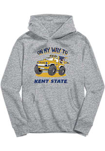 Vive La Fete Kent State Golden Flashes Youth Grey On My Way Long Sleeve Hoodie