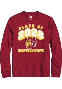 Rally Northern State Wolves Maroon Class of 2028 Long Sleeve T Shirt