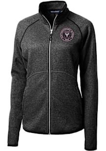 Cutter and Buck Inter Miami CF Womens Charcoal Mainsail Long Sleeve Full Zip Jacket