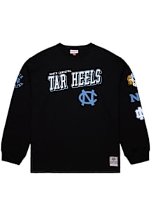 Mitchell and Ness North Carolina Tar Heels Black Training Camp Long Sleeve Fashion T Shirt