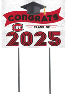 St Cloud State Huskies KH Sports Fan Class of 2025 graduation graphic Yard Sign - White
