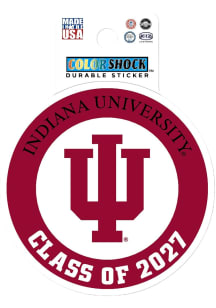Red Indiana Hoosiers Class of 2027 Durable Stickers