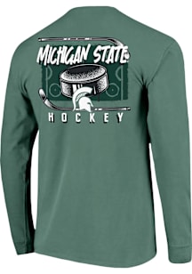 Michigan State Spartans Green Painted Rink Long Sleeve T Shirt