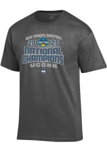 Champion UConn Huskies Charcoal 2025 National Champions Jersey Short Sleeve T Shirt